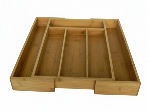 Bamboo drawer organizer expandible